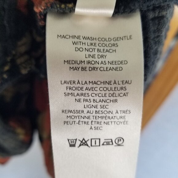 Free People Dress Fleur Twilight  Floral Print Loose Tunic Top Size XS Boho - Picture 11 of 14